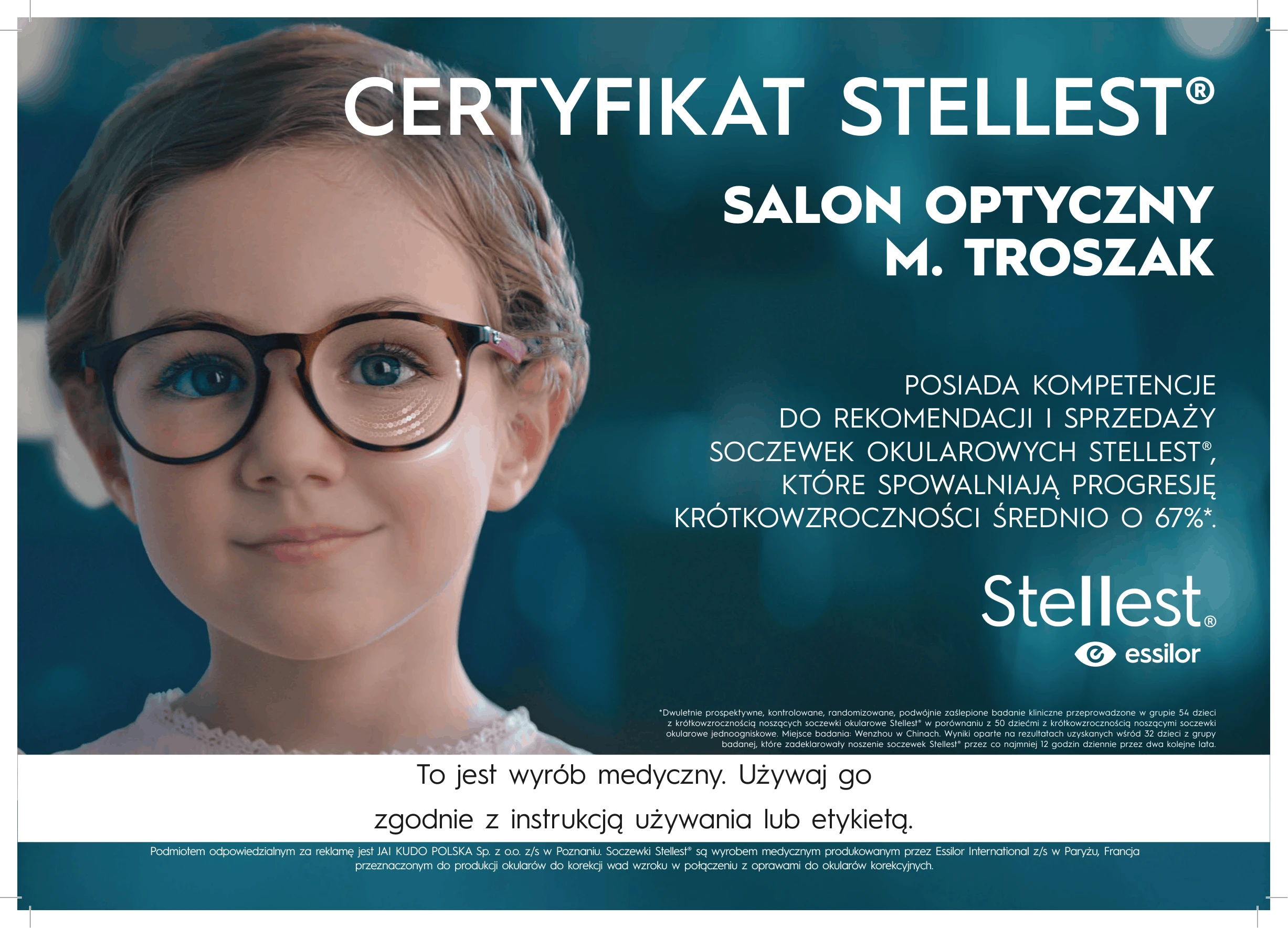 Certyfikat autoryzacyjny — Optyk M. Troszak